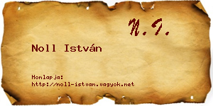Noll István névjegykártya